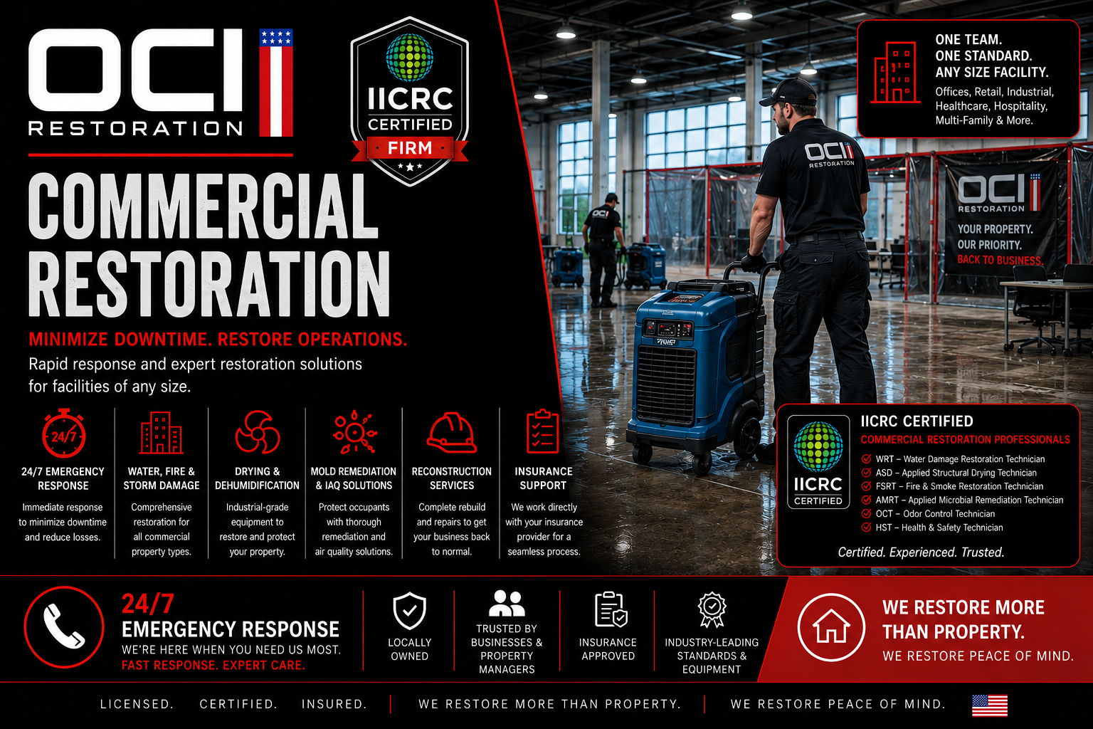 OCI Restoration Commercial Restoration - Minimize Downtime, Restore Operations