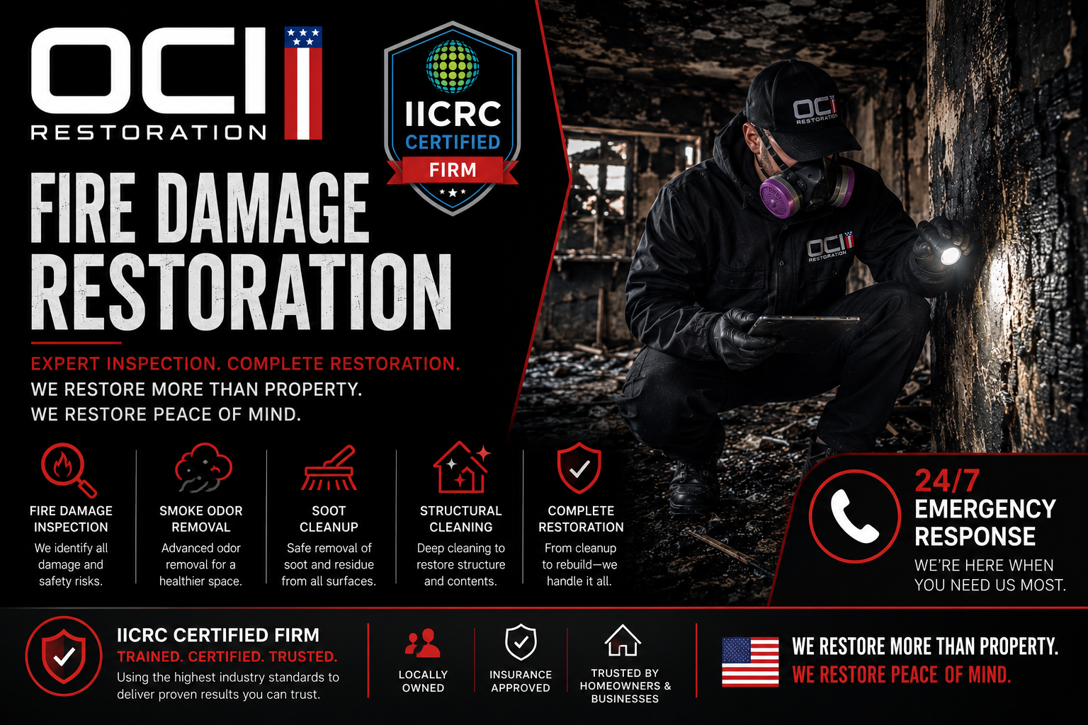OCI Restoration Fire Damage Restoration - Expert Inspection, Complete Restoration