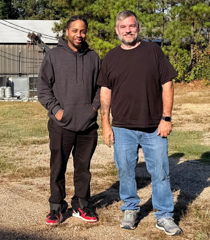 Two OCI Restoration team members at a job site
