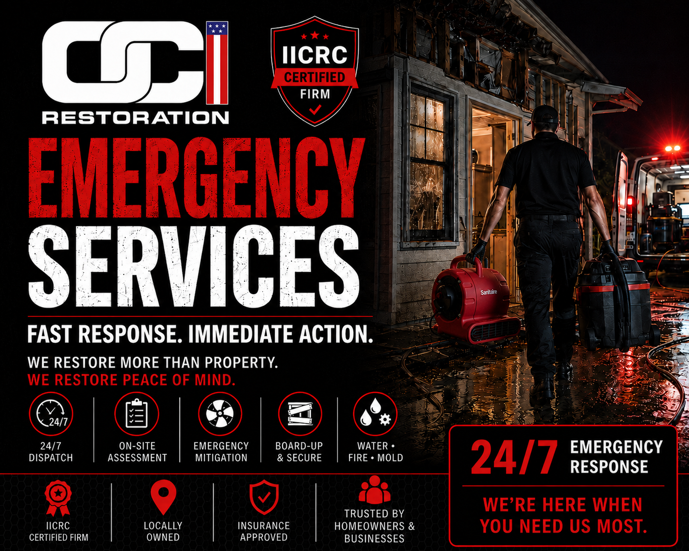 OCI Restoration 24/7 Emergency Response — Fast Response, Expert Care, Total Relief