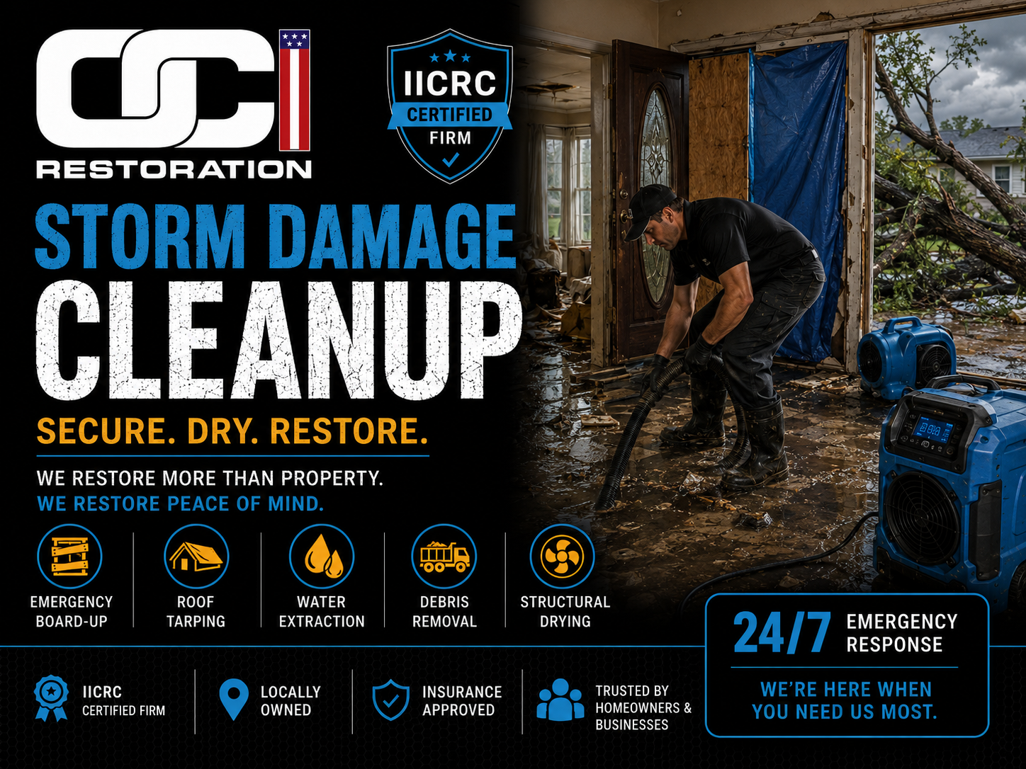 OCI Restoration Storm Damage Restoration — We Respond, We Protect, We Restore